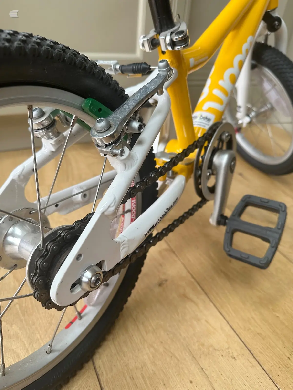 Used WOOM GO 2 14 Kids Bike in Yellow, photo 12 of 17