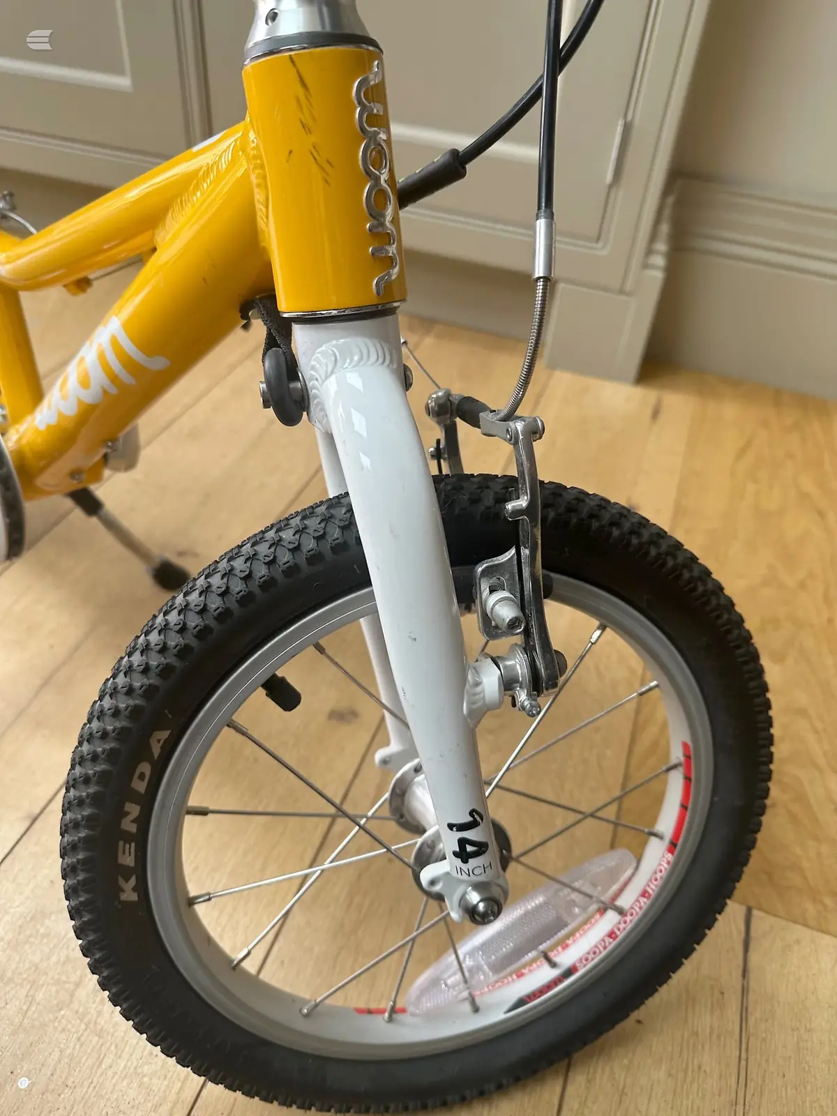 Used WOOM GO 2 14 Kids Bike in Yellow, photo 14 of 17