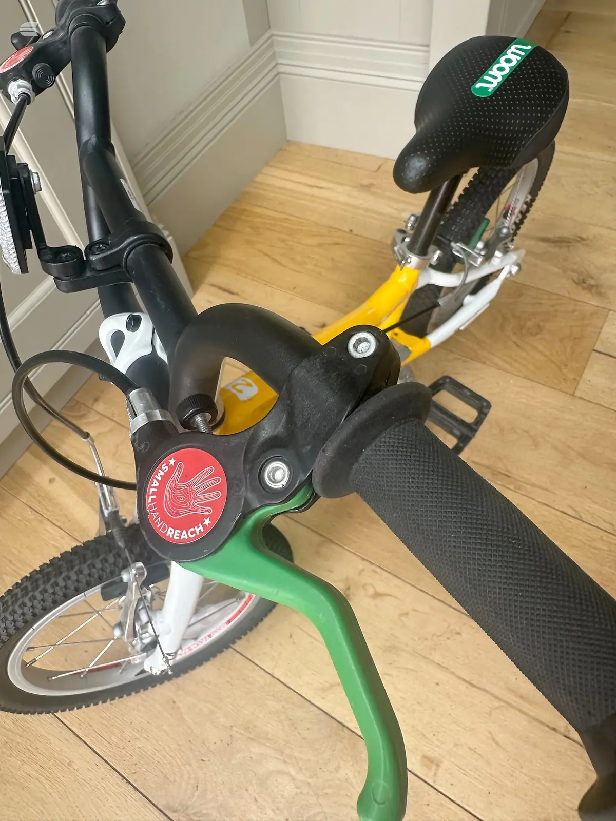 Used WOOM GO 2 14 Kids Bike in Yellow, photo 9 of 17