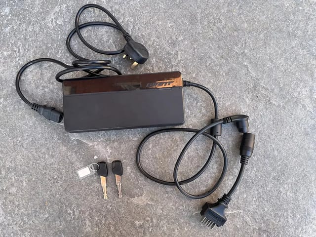 charger and keys