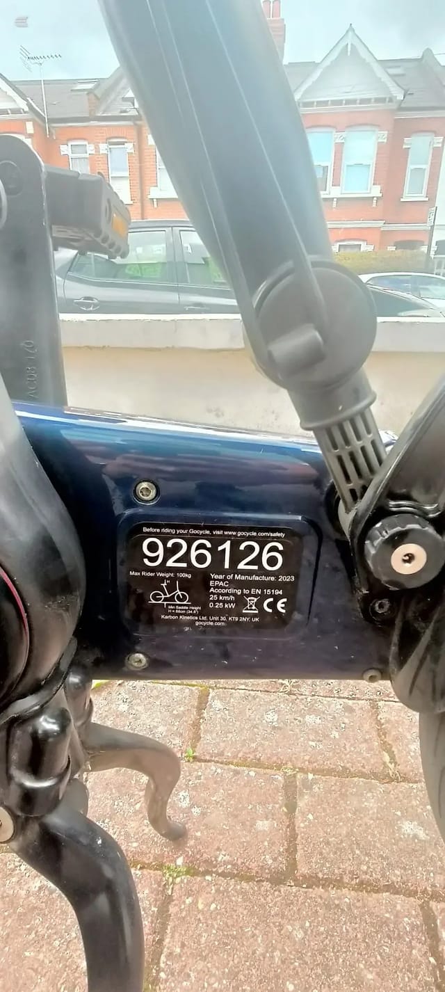 2023 GoCycle Gocycle G4i+ Folding Electric Bike, photo 4 of 9